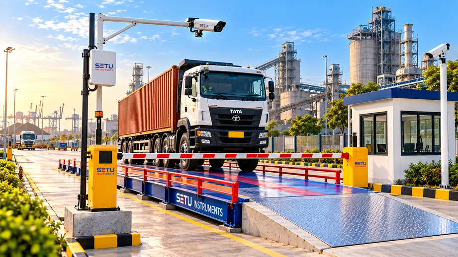 Automated weighbridge gate with boom barrier