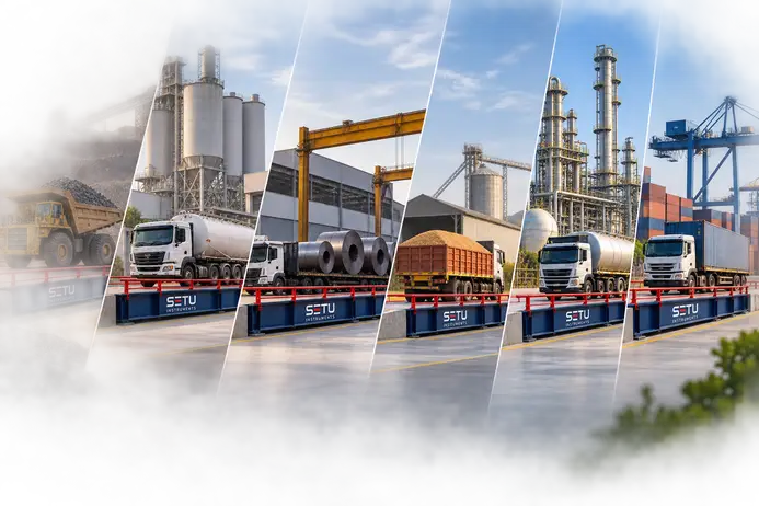 Logistics truck weighbridge